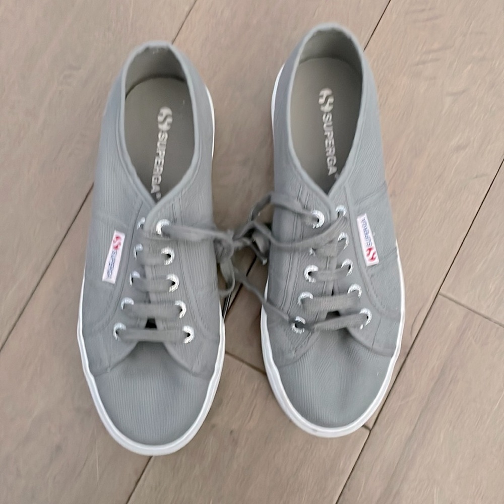 Superga Grey Platform sneakers